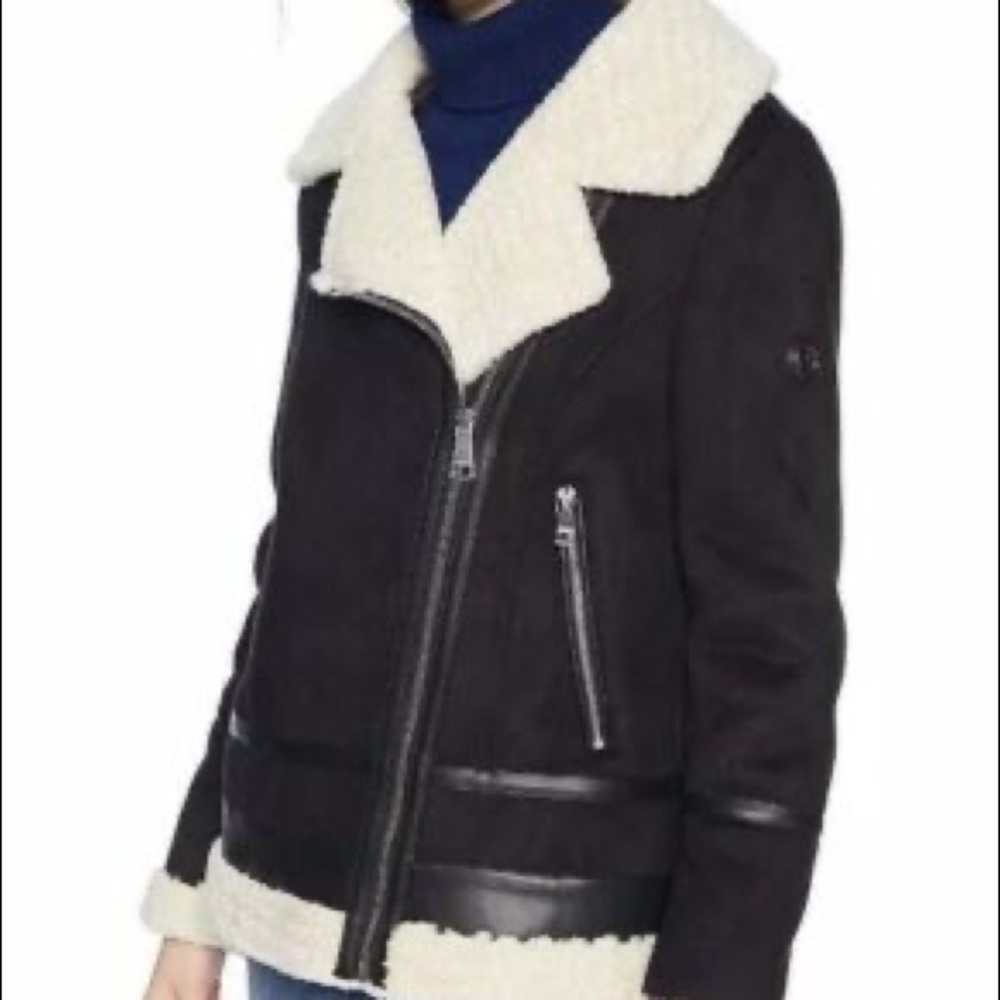 Calvin Klein Faux Shearling Faux Suede Coat NWOT​​​